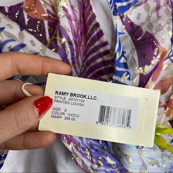 NWT Ramy Brook Printed Louisa Halter Top - Picture 11 of 11